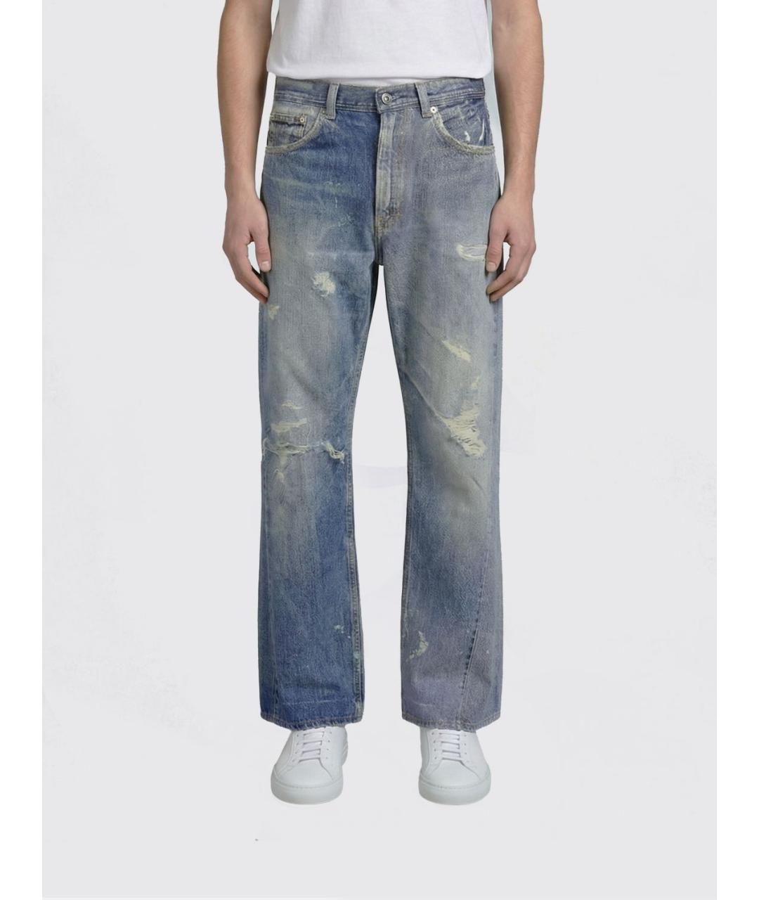 OUR LEGACY Синие хлопковые прямые джинсы, фото 3