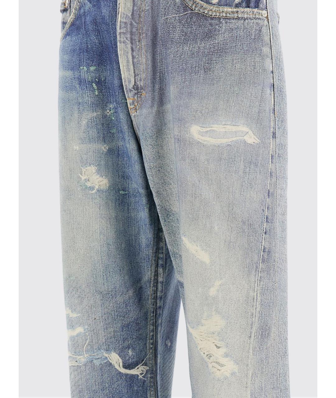 OUR LEGACY Синие хлопковые прямые джинсы, фото 4