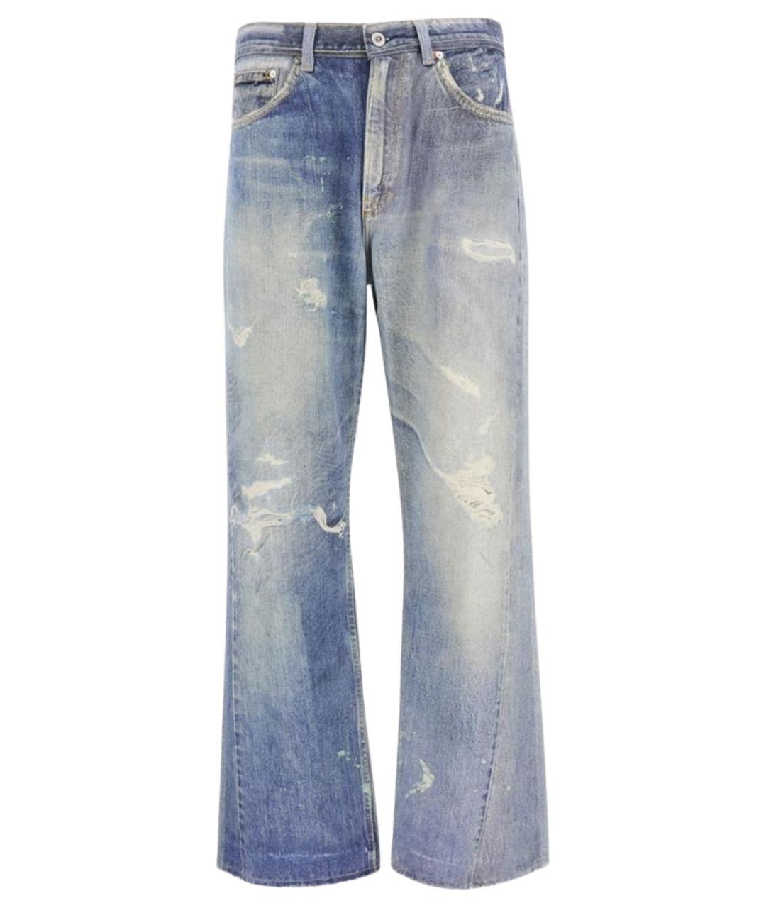 OUR LEGACY Синие хлопковые прямые джинсы, фото 1