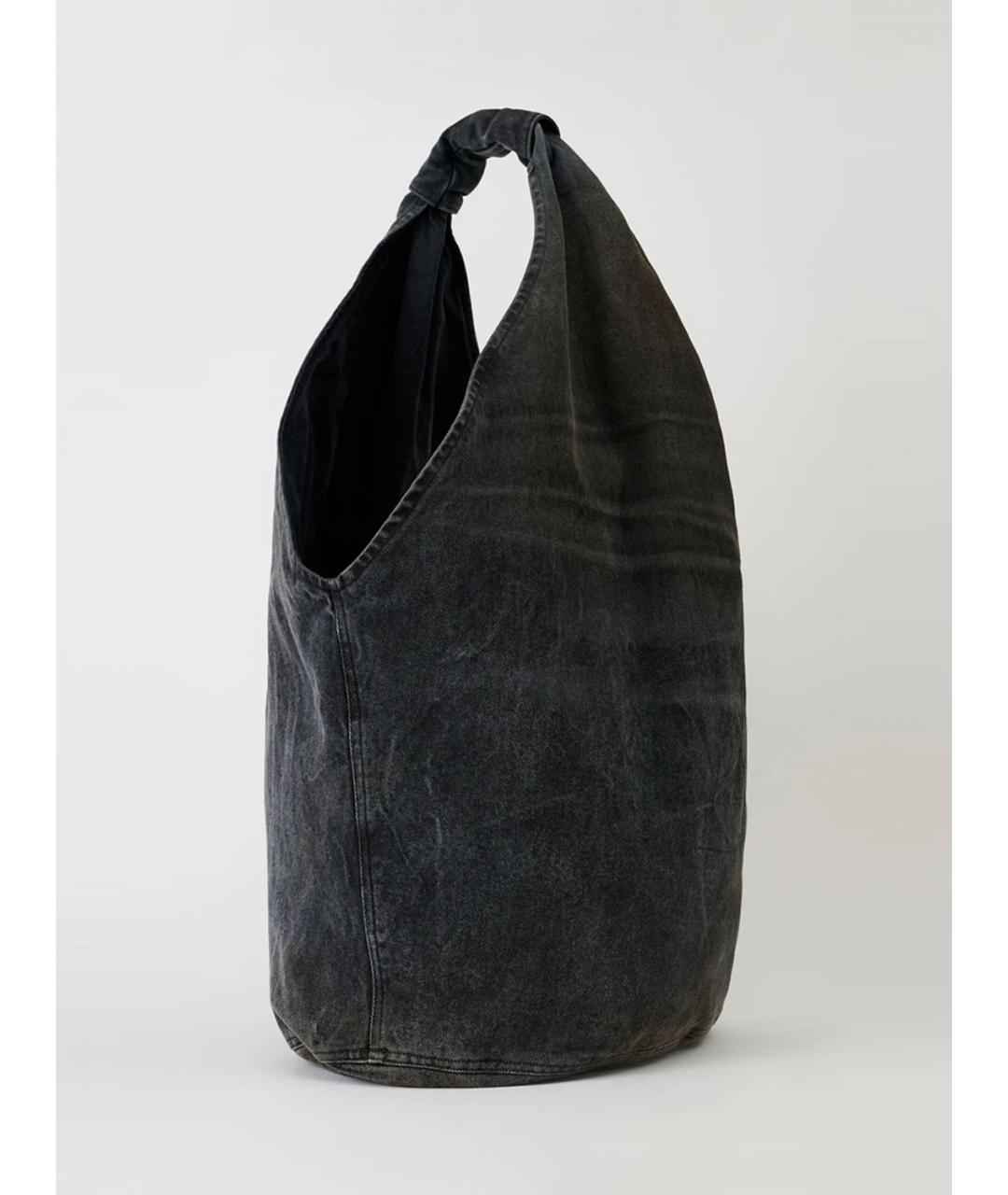 OUR LEGACY Серая хлопковая сумка на плечо, фото 3