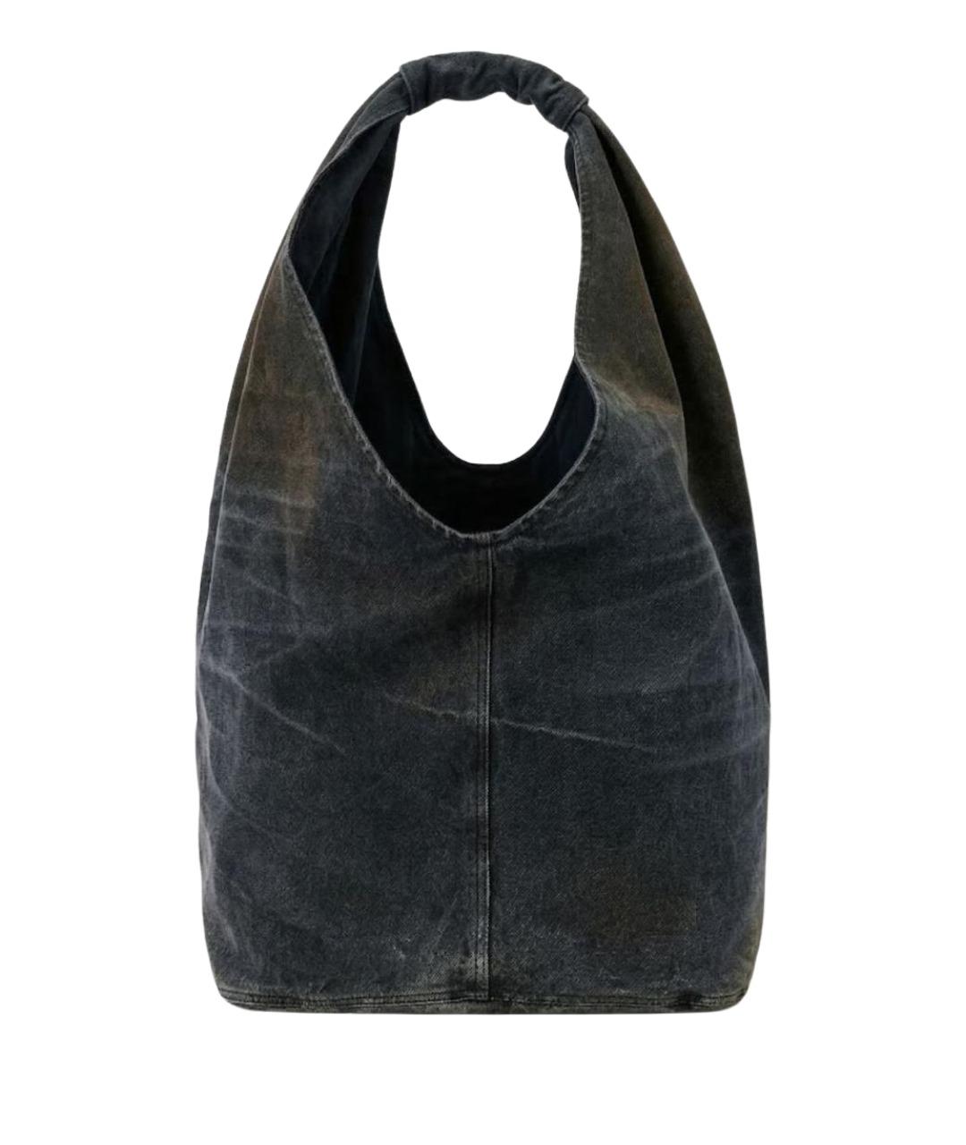 OUR LEGACY Серая хлопковая сумка на плечо, фото 1