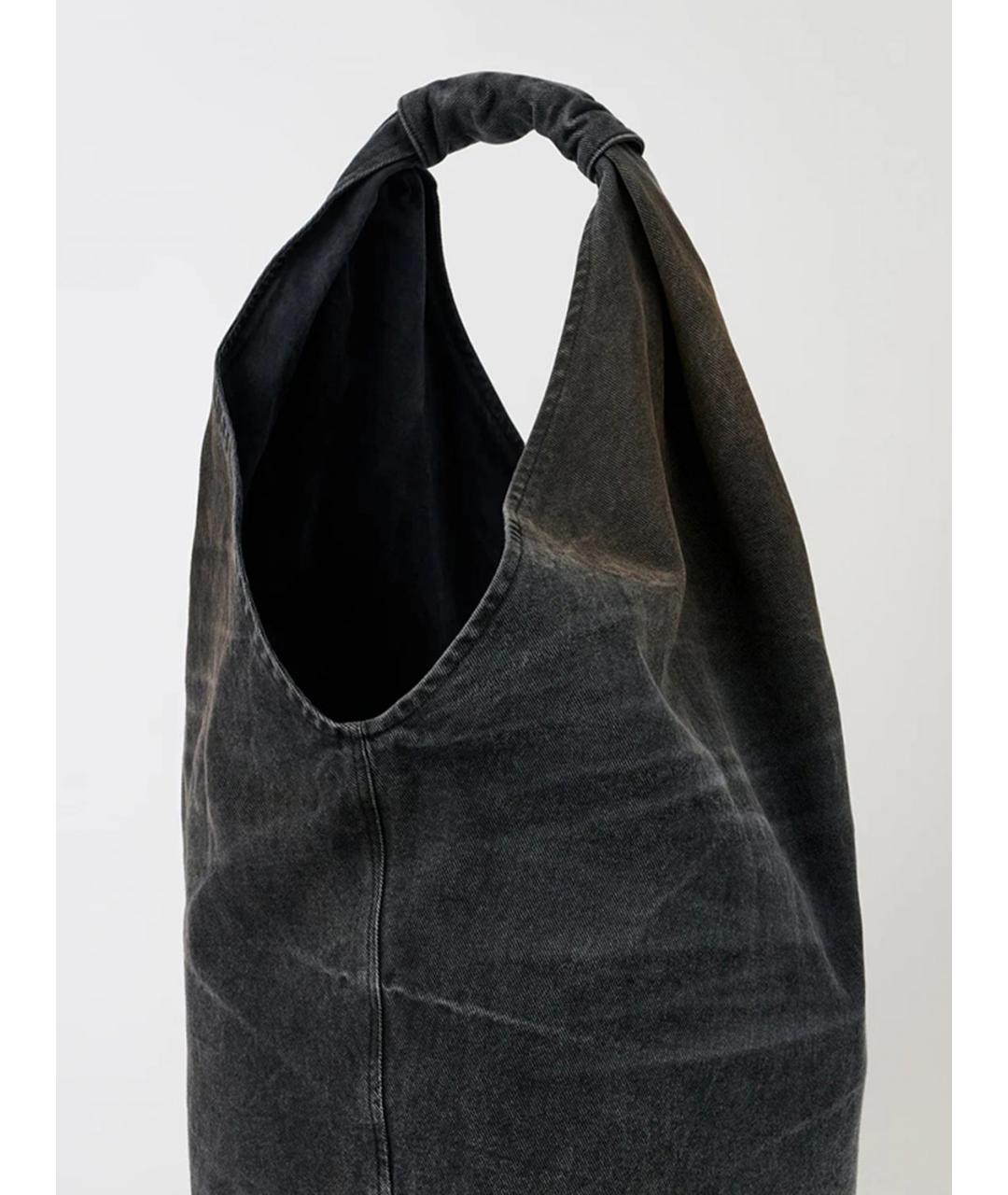 OUR LEGACY Серая хлопковая сумка на плечо, фото 4