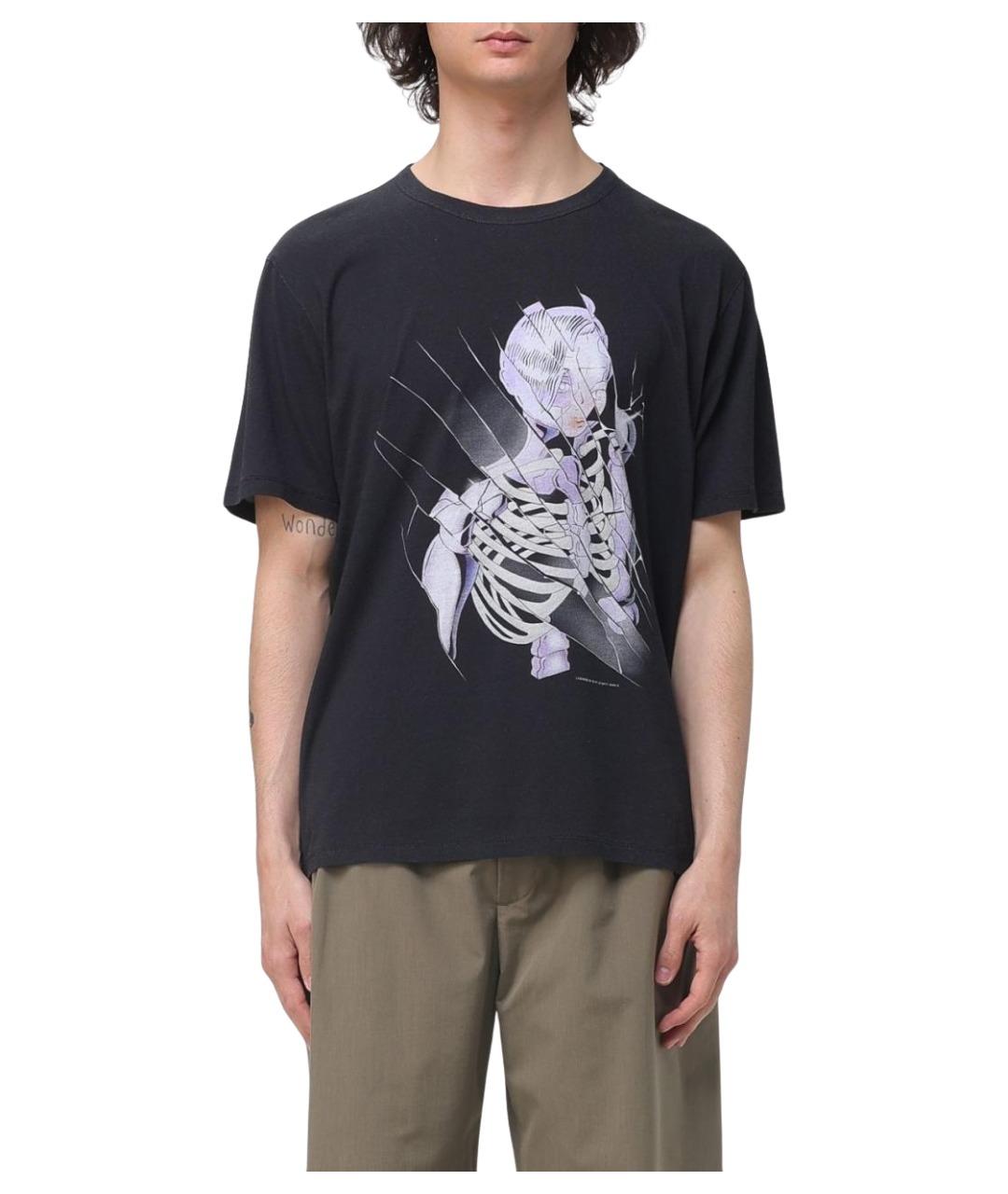 OUR LEGACY Черная хлопковая футболка, фото 1