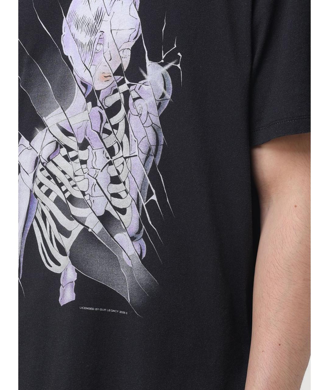 OUR LEGACY Черная хлопковая футболка, фото 4