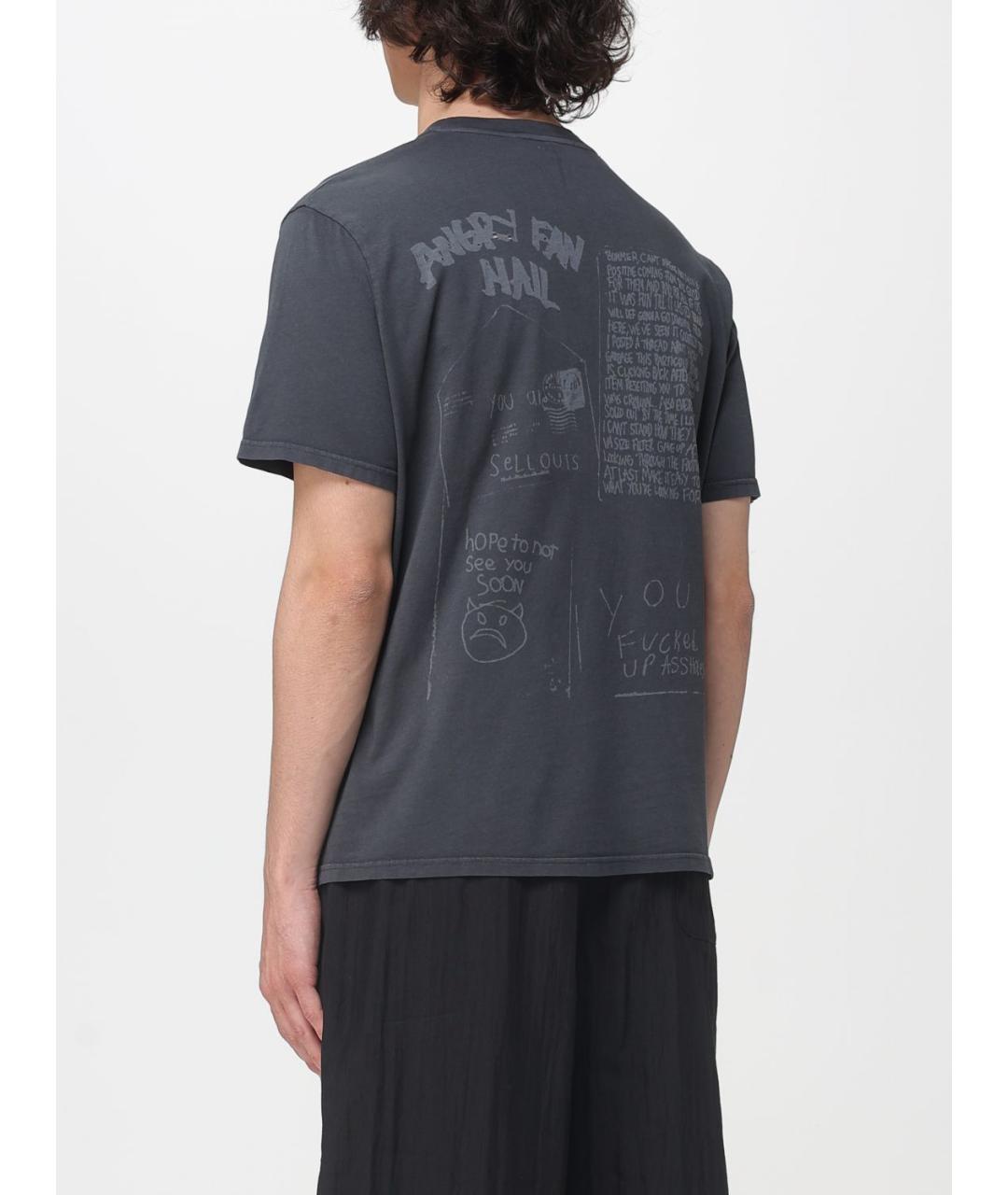 OUR LEGACY Серая хлопковая футболка, фото 3