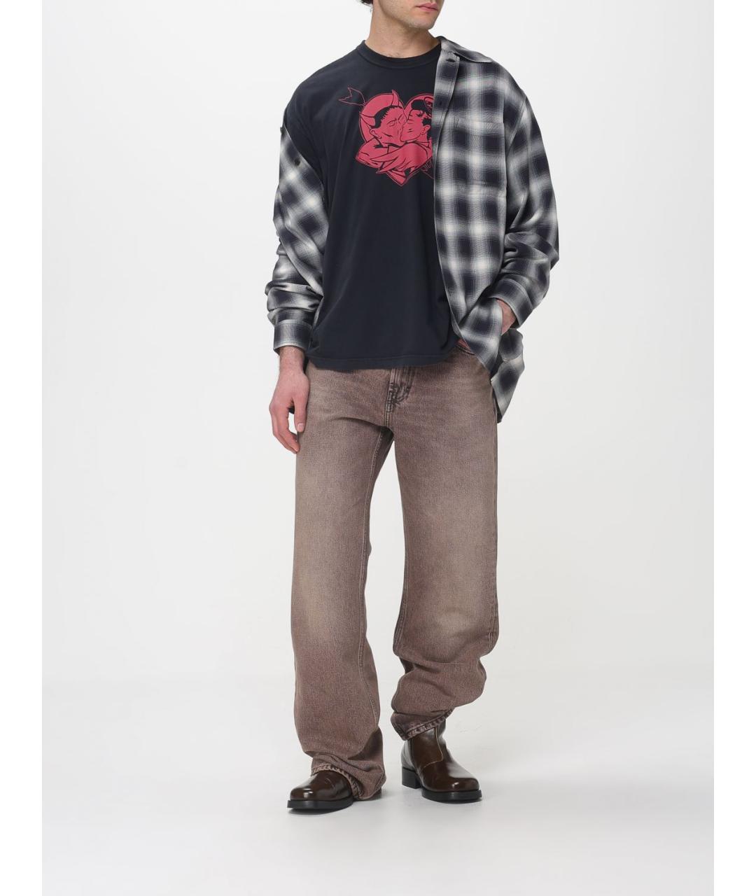 OUR LEGACY Черная хлопковая футболка, фото 2