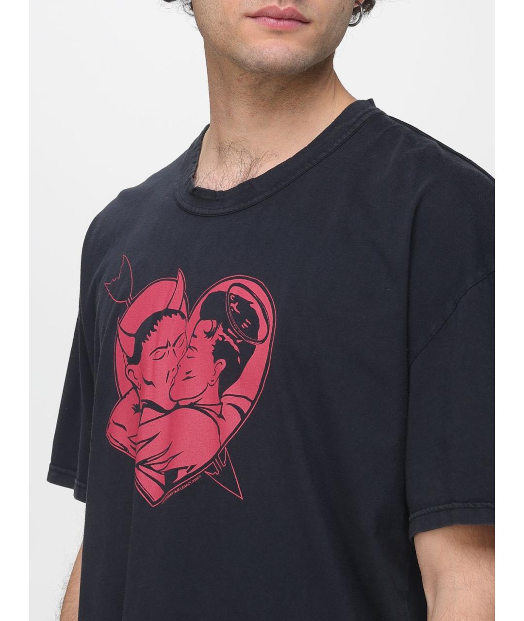 OUR LEGACY Черная хлопковая футболка, фото 4