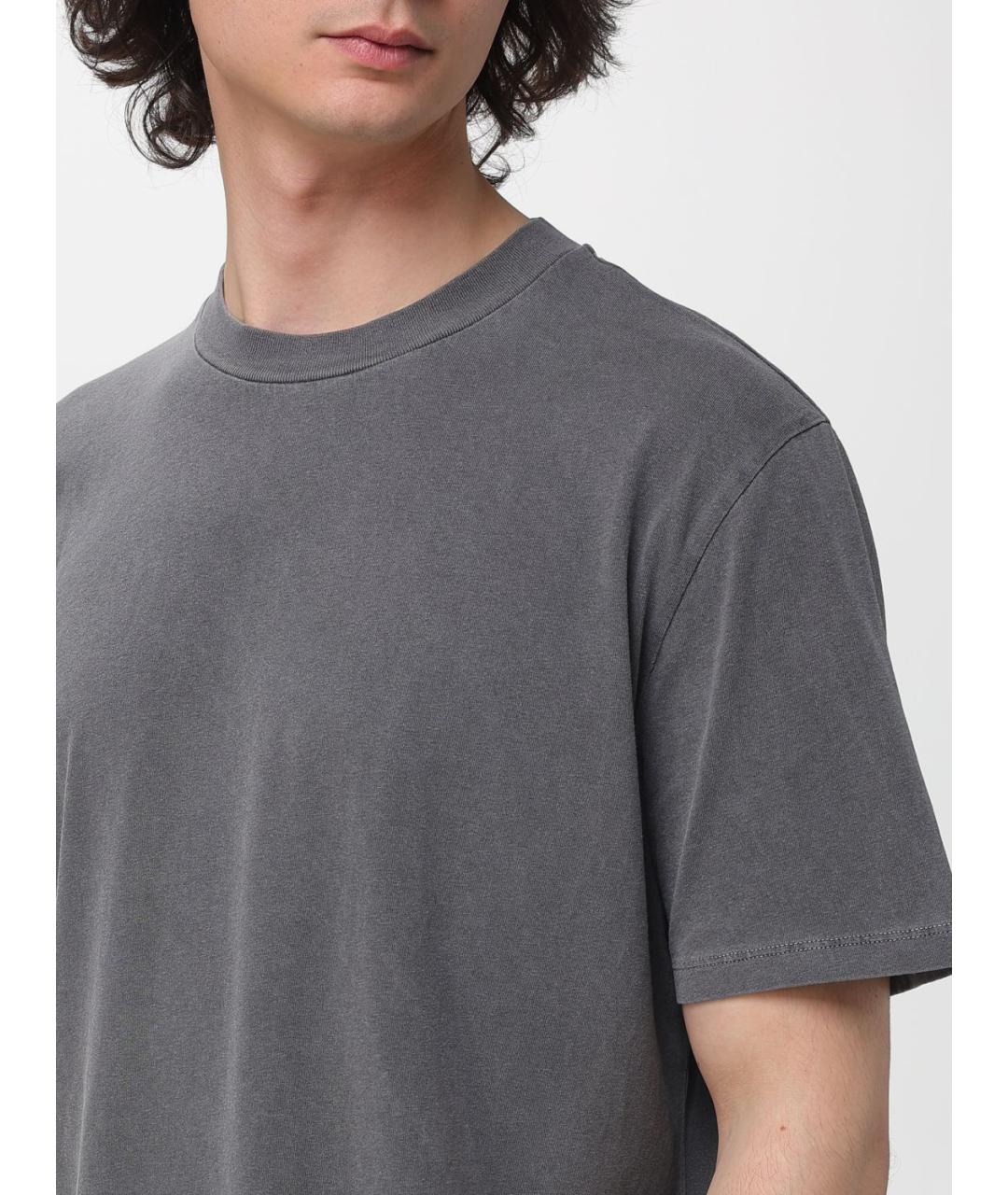 OUR LEGACY Черная хлопковая футболка, фото 4