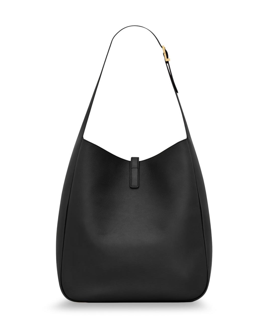 SAINT LAURENT Черная кожаная сумка через плечо, фото 2