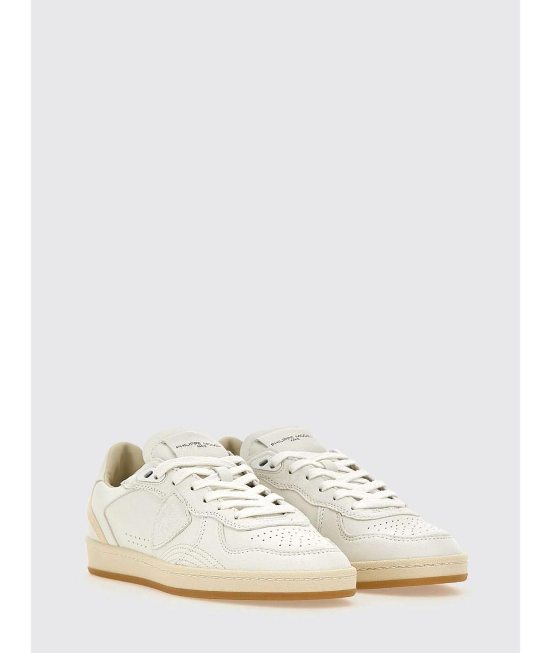 PHILIPPE MODEL Белые кожаные кроссовки, фото 2