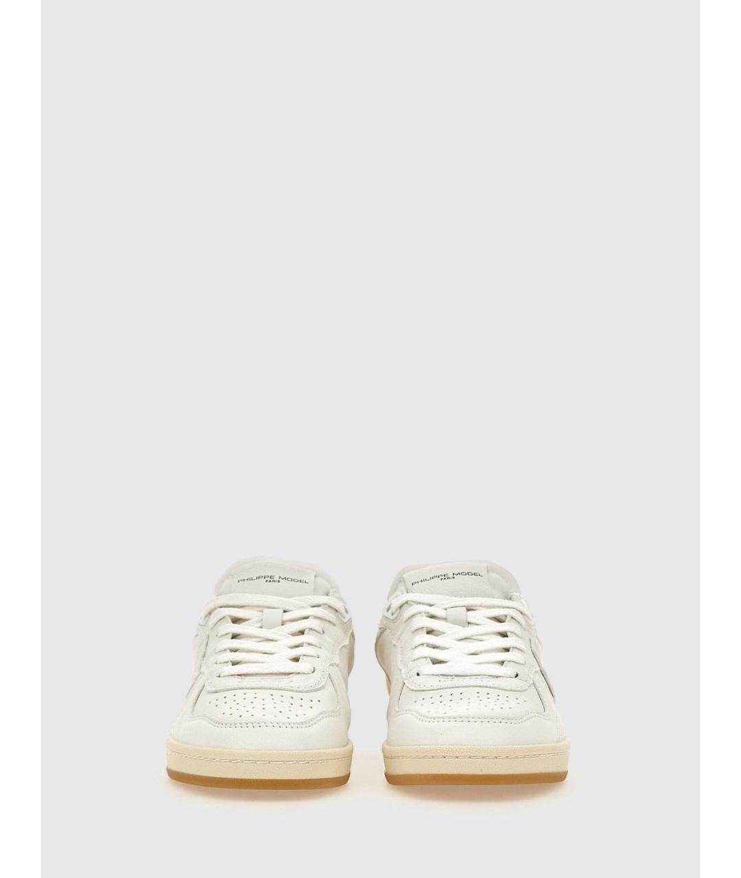 PHILIPPE MODEL Белые кожаные кроссовки, фото 3