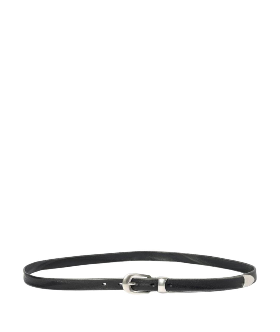 OUR LEGACY Черный кожаный ремень, фото 1