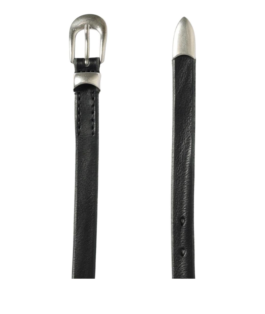 OUR LEGACY Черный кожаный ремень, фото 3