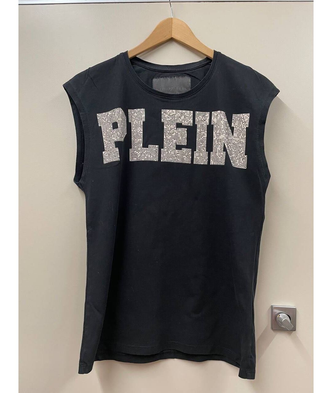 PHILIPP PLEIN Черная хлопковая майка, фото 3