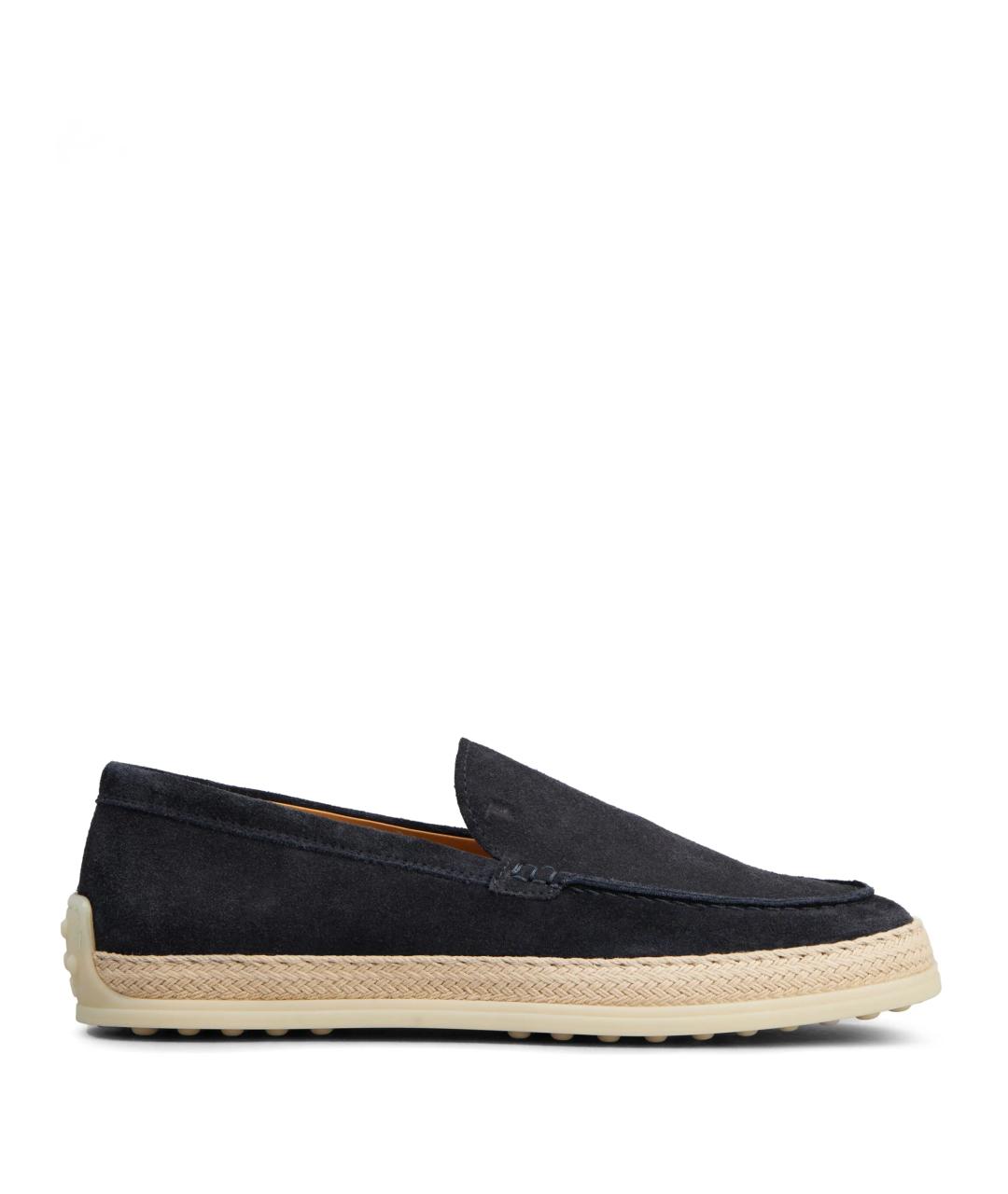 TOD'S Темно-синие замшевые лоферы, фото 1
