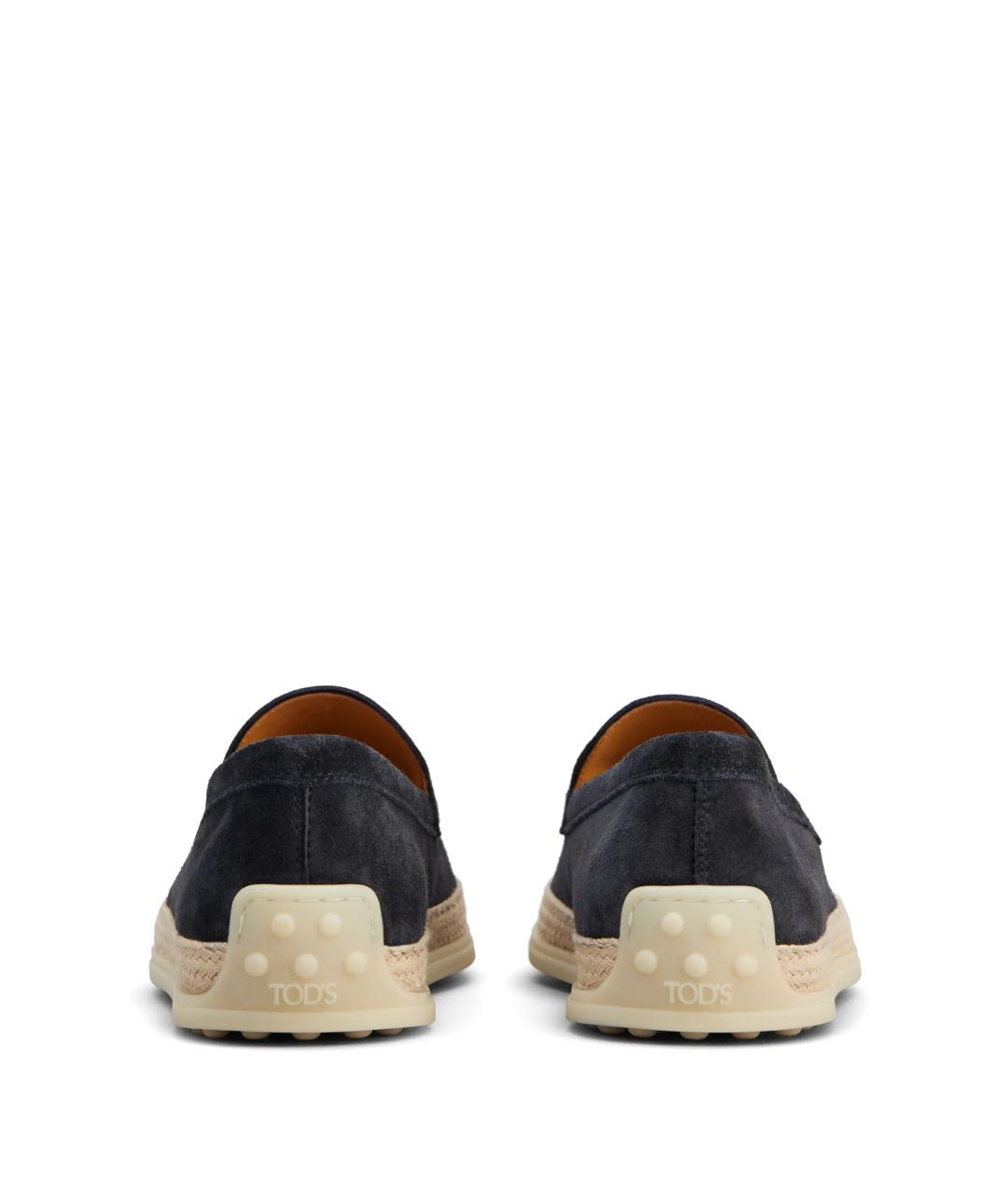TOD'S Темно-синие замшевые лоферы, фото 4