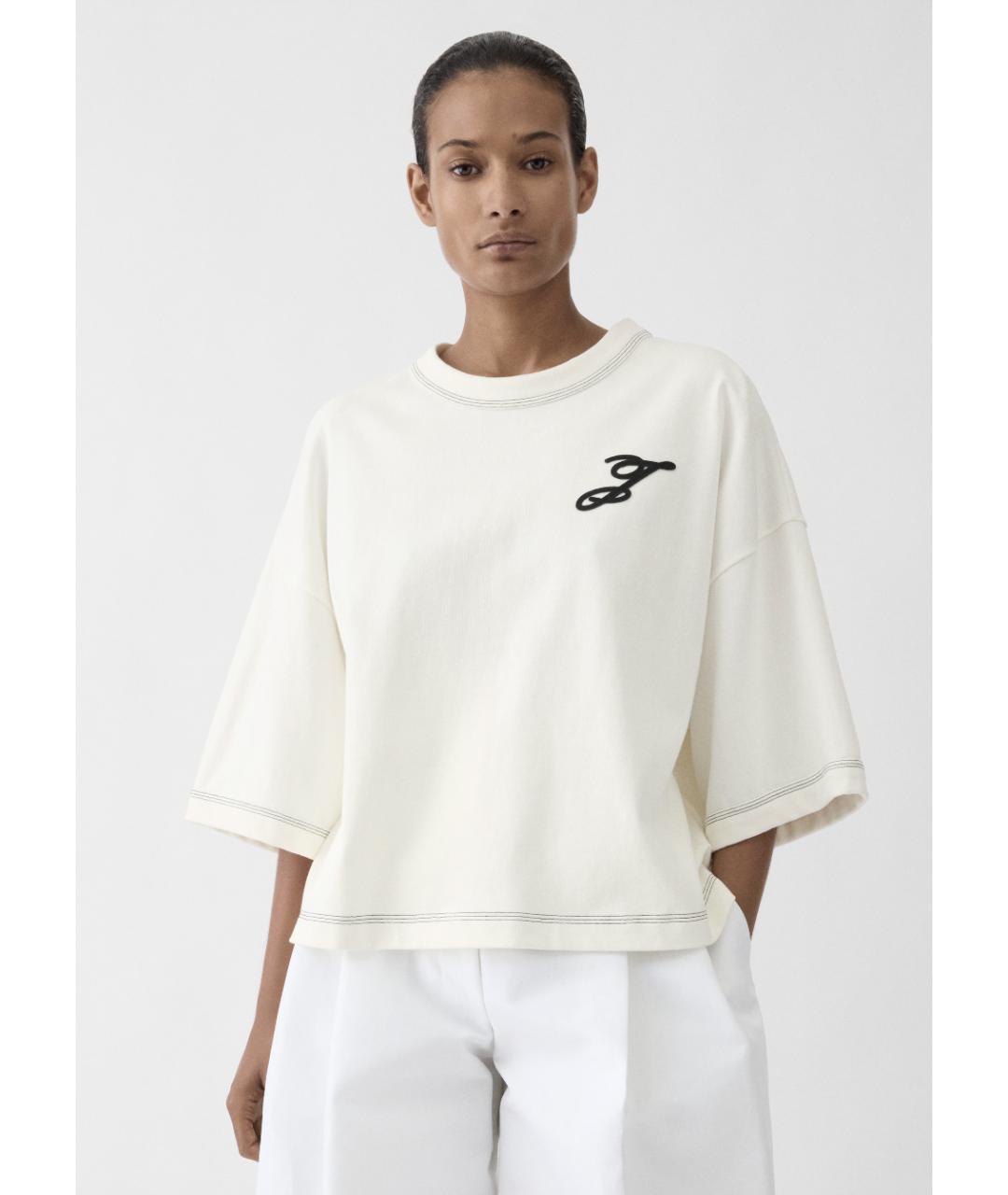 JACQUEMUS Белая хлопковая футболка, фото 3