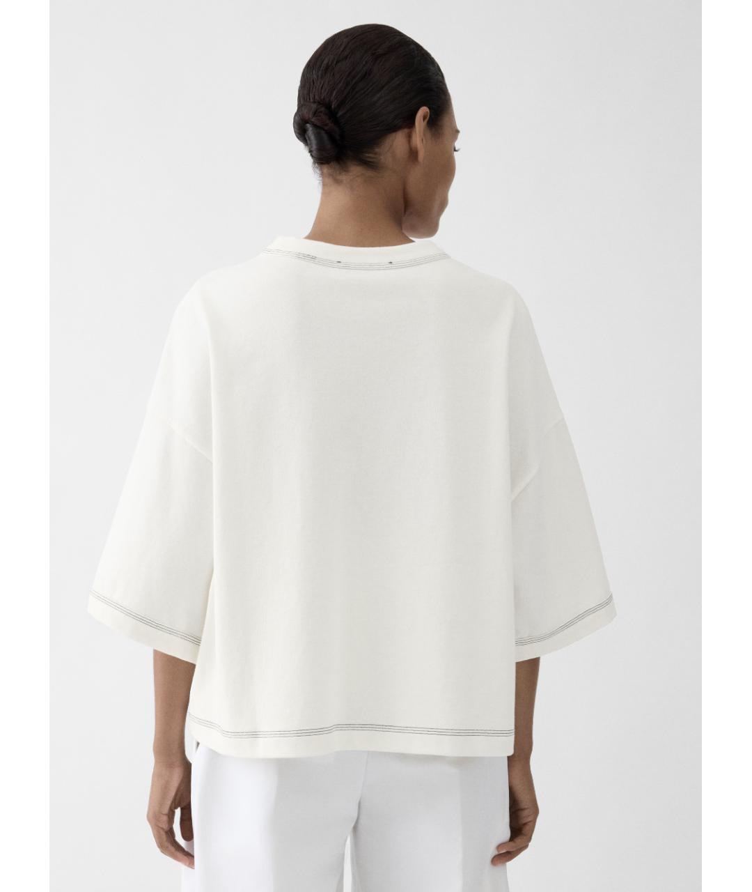 JACQUEMUS Белая хлопковая футболка, фото 4