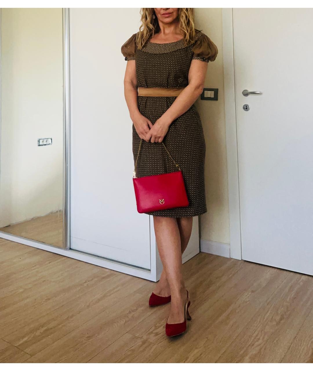 DOLCE&GABBANA Коричневое коктейльное платье, фото 3