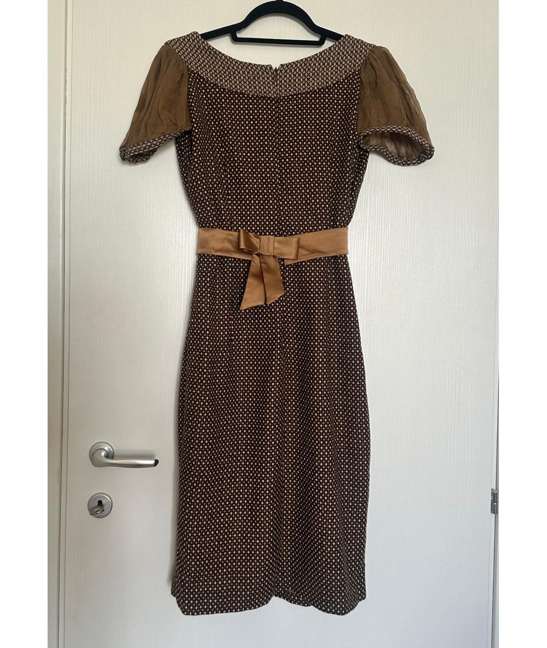 DOLCE&GABBANA Коричневое коктейльное платье, фото 2