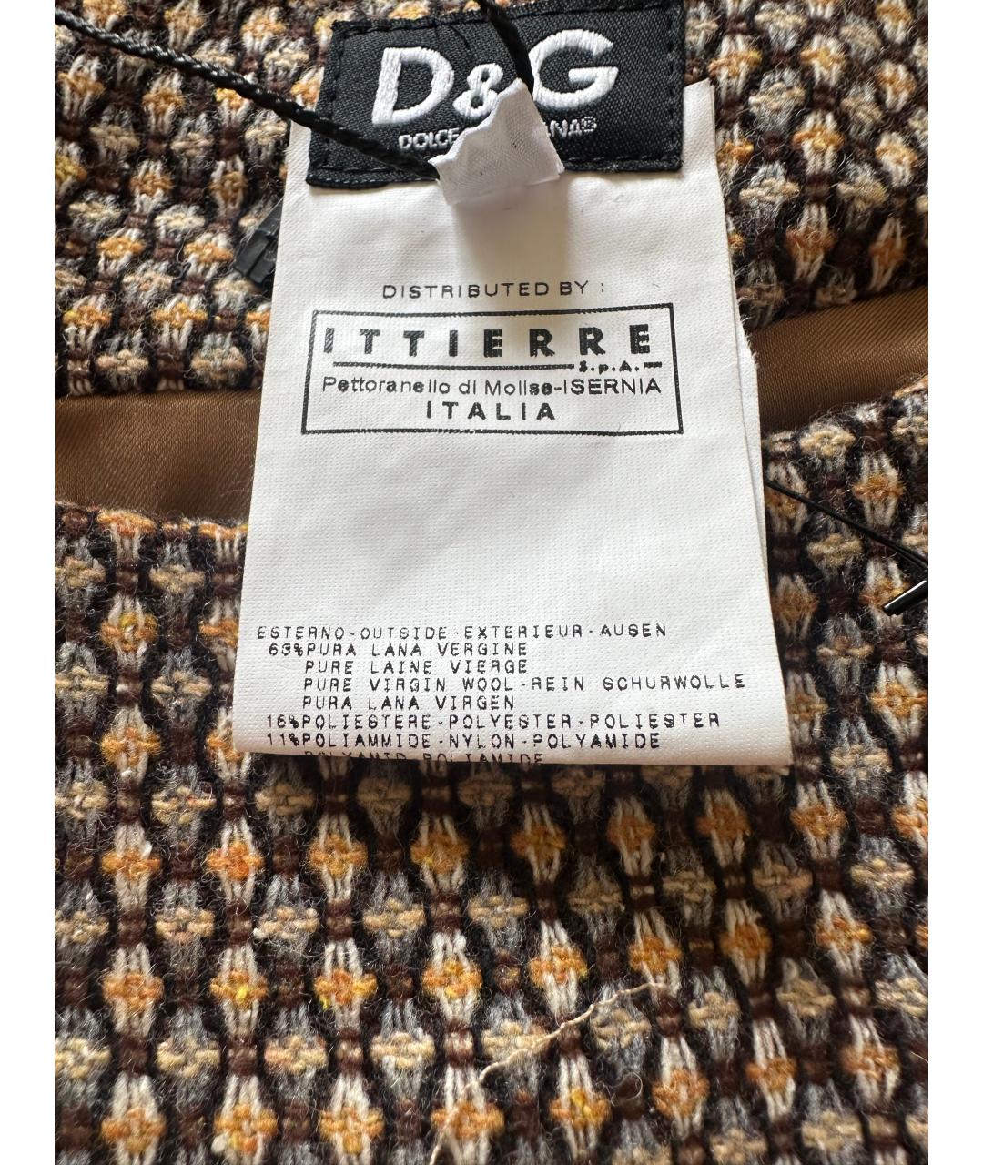 DOLCE&GABBANA Коричневое коктейльное платье, фото 9