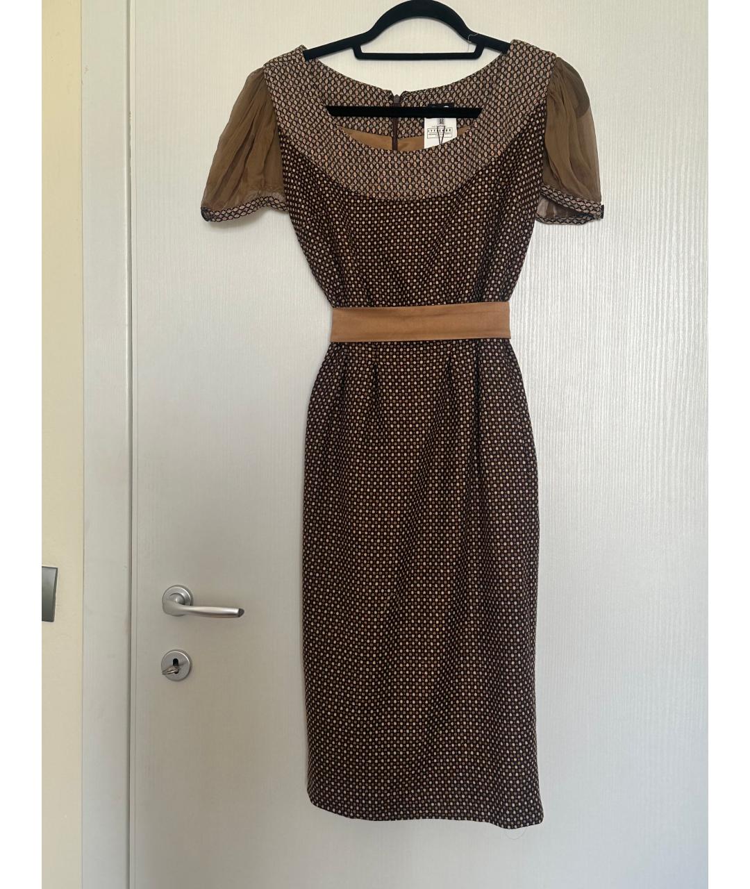 DOLCE&GABBANA Коричневое коктейльное платье, фото 10
