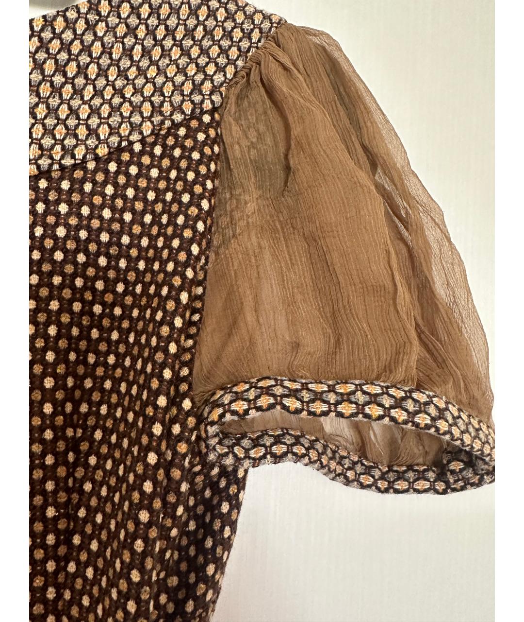 DOLCE&GABBANA Коричневое коктейльное платье, фото 6