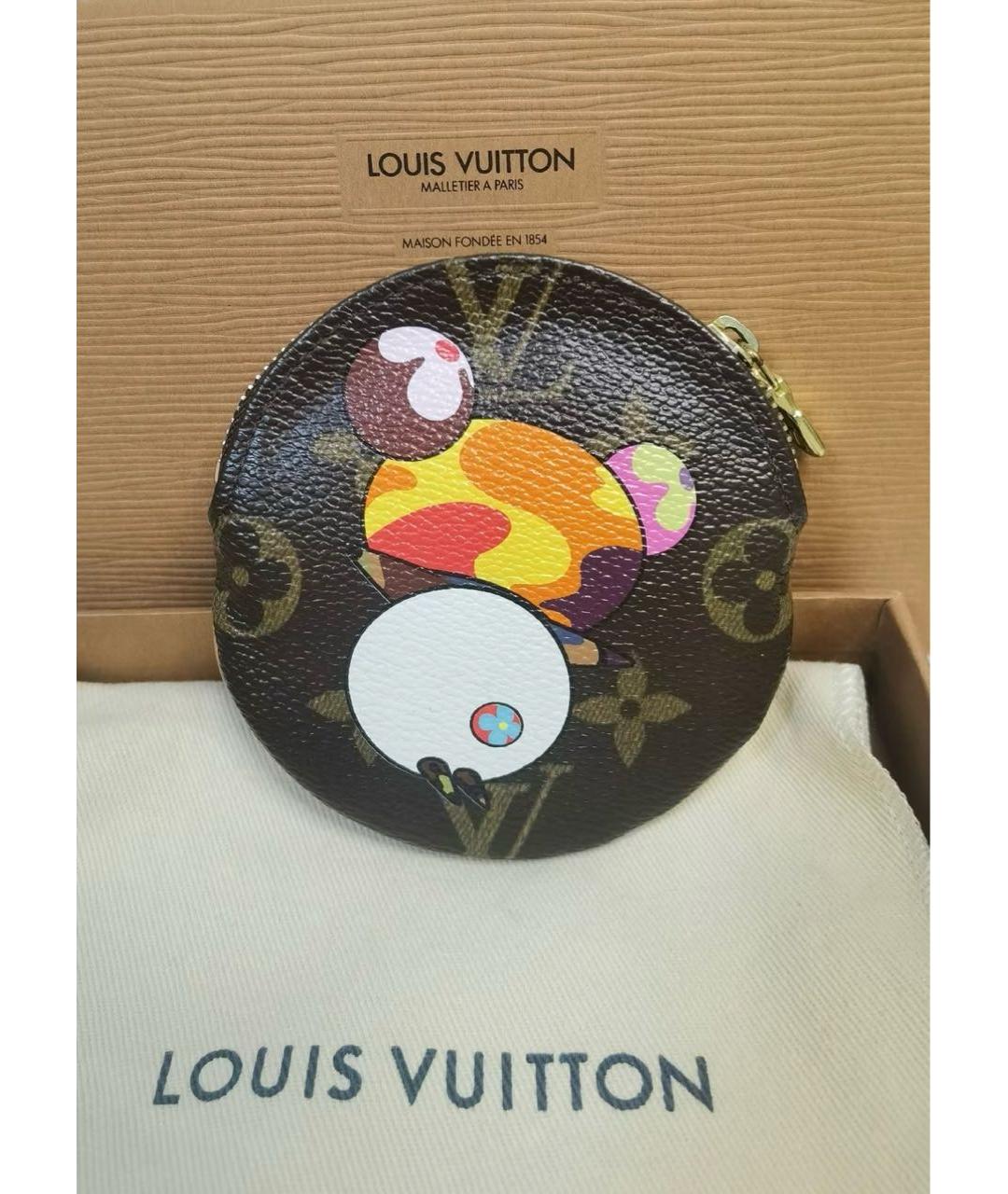 LOUIS VUITTON Коричневый кошелек, фото 5