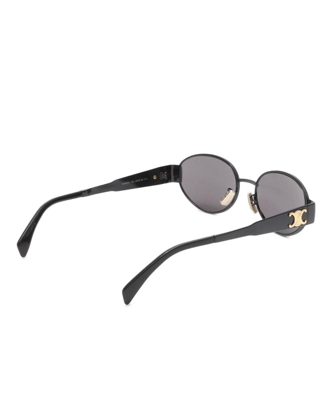 CELINE Черные металлические солнцезащитные очки, фото 3