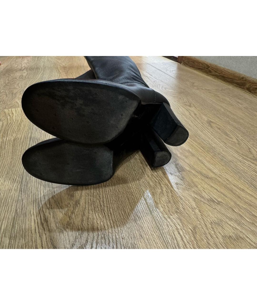 GUCCI Черные кожаные сапоги, фото 6
