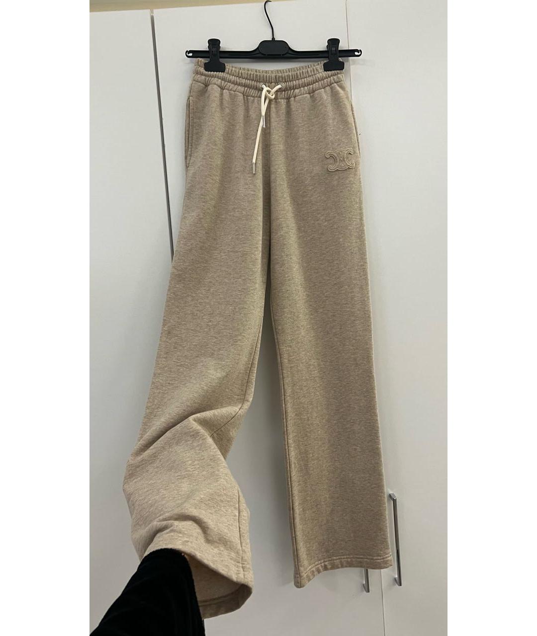 CELINE Бежевый хлопковый костюм с брюками, фото 3