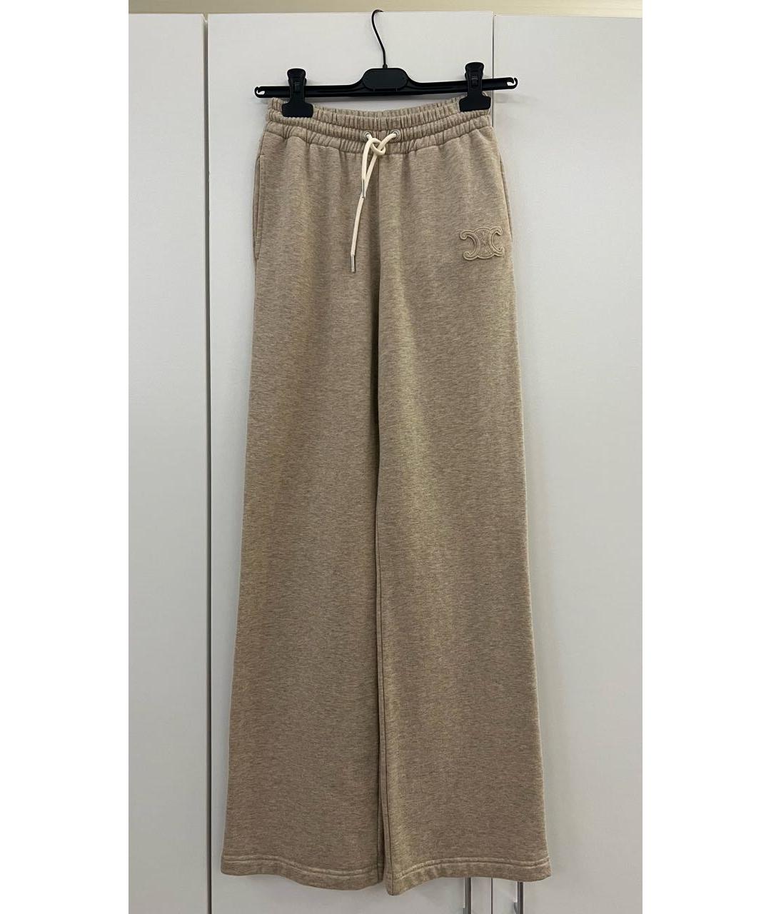 CELINE Бежевый хлопковый костюм с брюками, фото 4