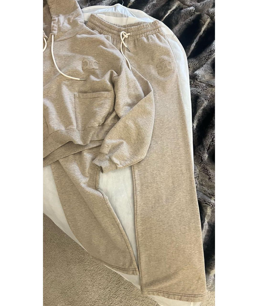 CELINE Бежевый хлопковый костюм с брюками, фото 7