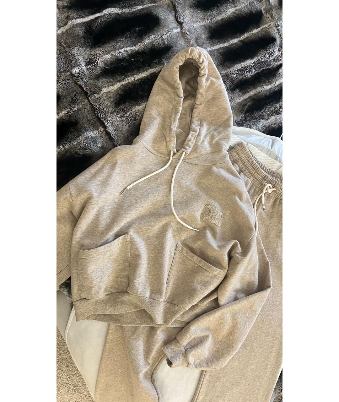 CELINE Бежевый хлопковый костюм с брюками, фото 8