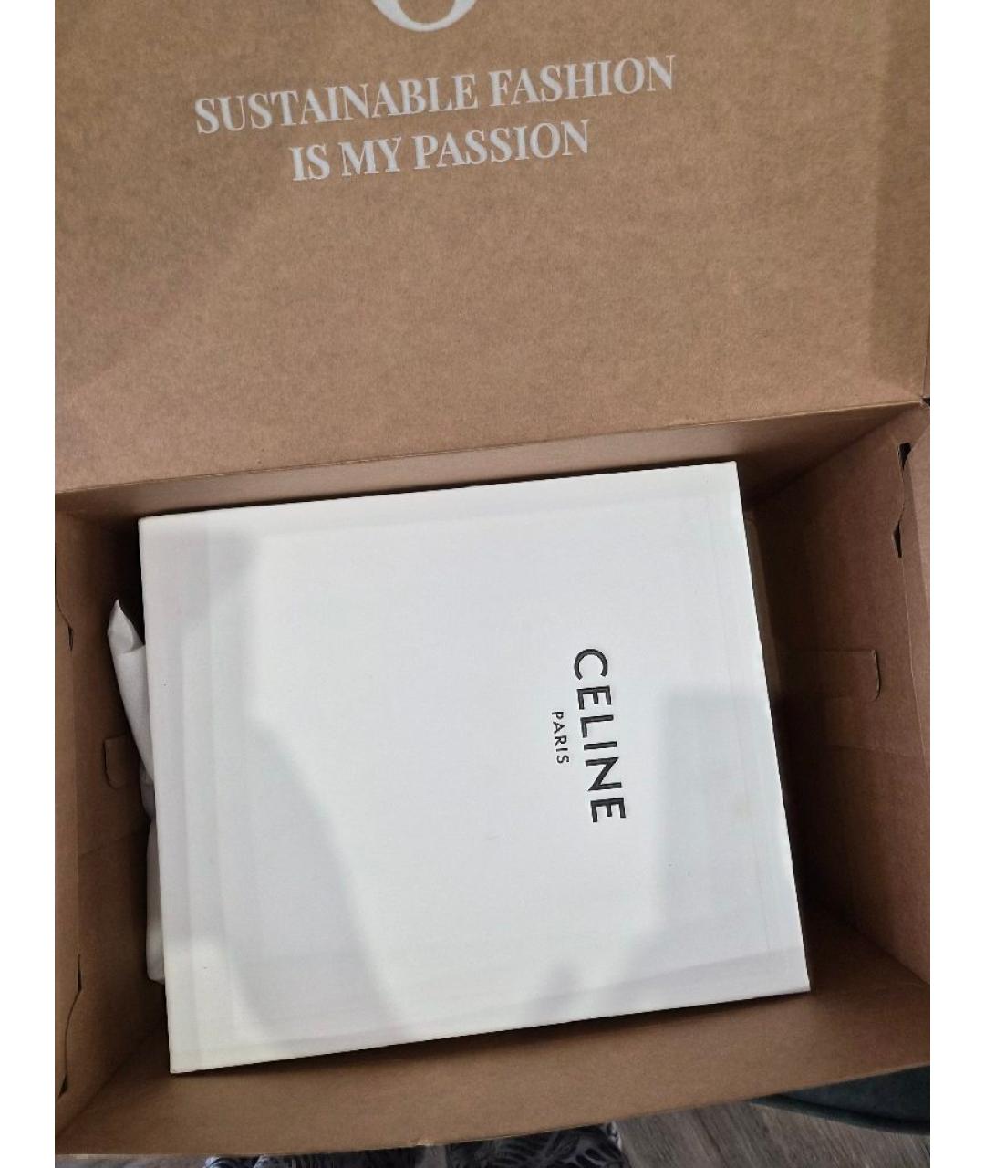 CELINE Коричневые кожаные сандалии, фото 5