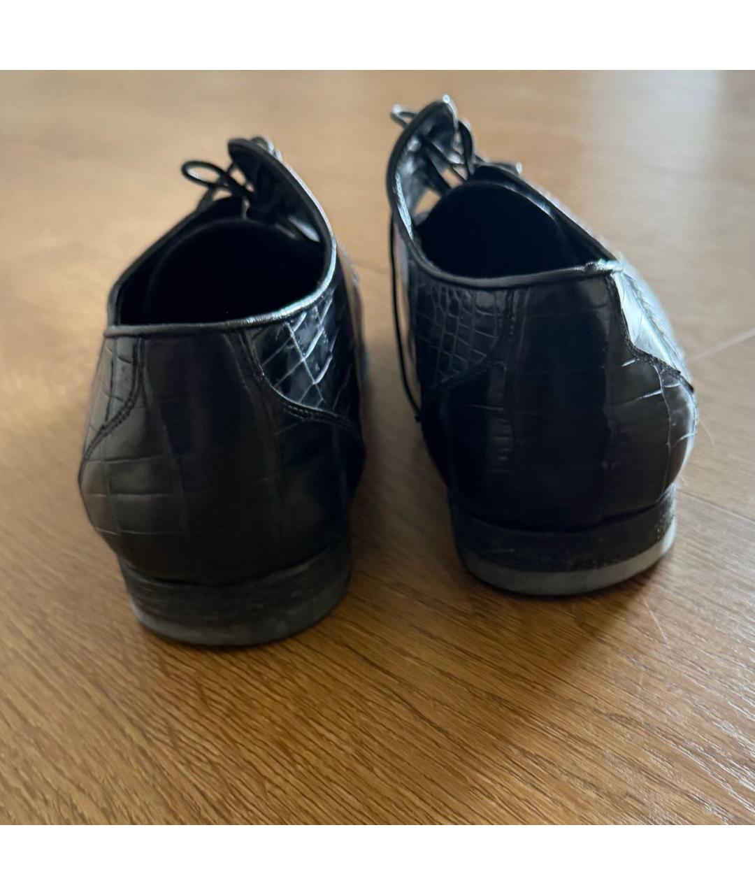 ZILLI Черные кожаные туфли, фото 4