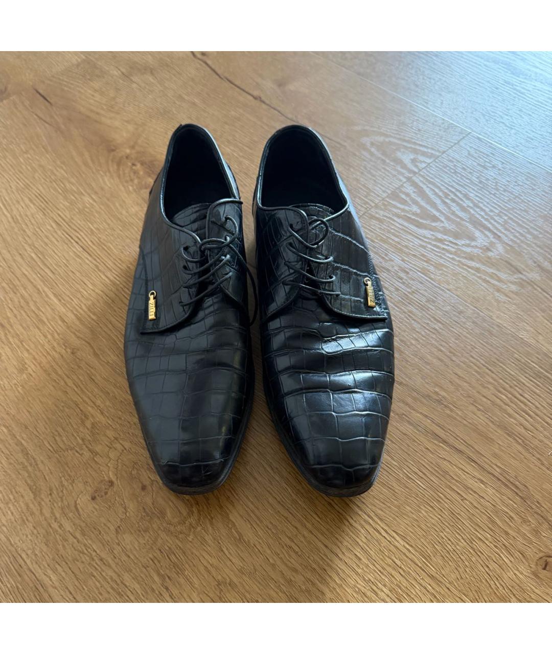 ZILLI Черные кожаные туфли, фото 2