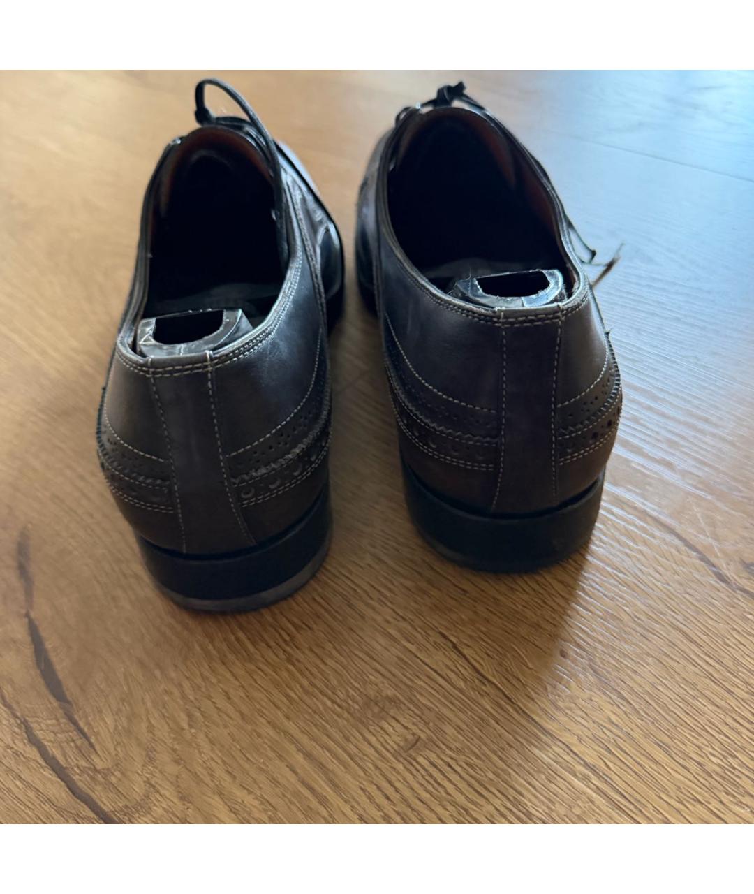 SANTONI Темно-синие кожаные туфли, фото 4