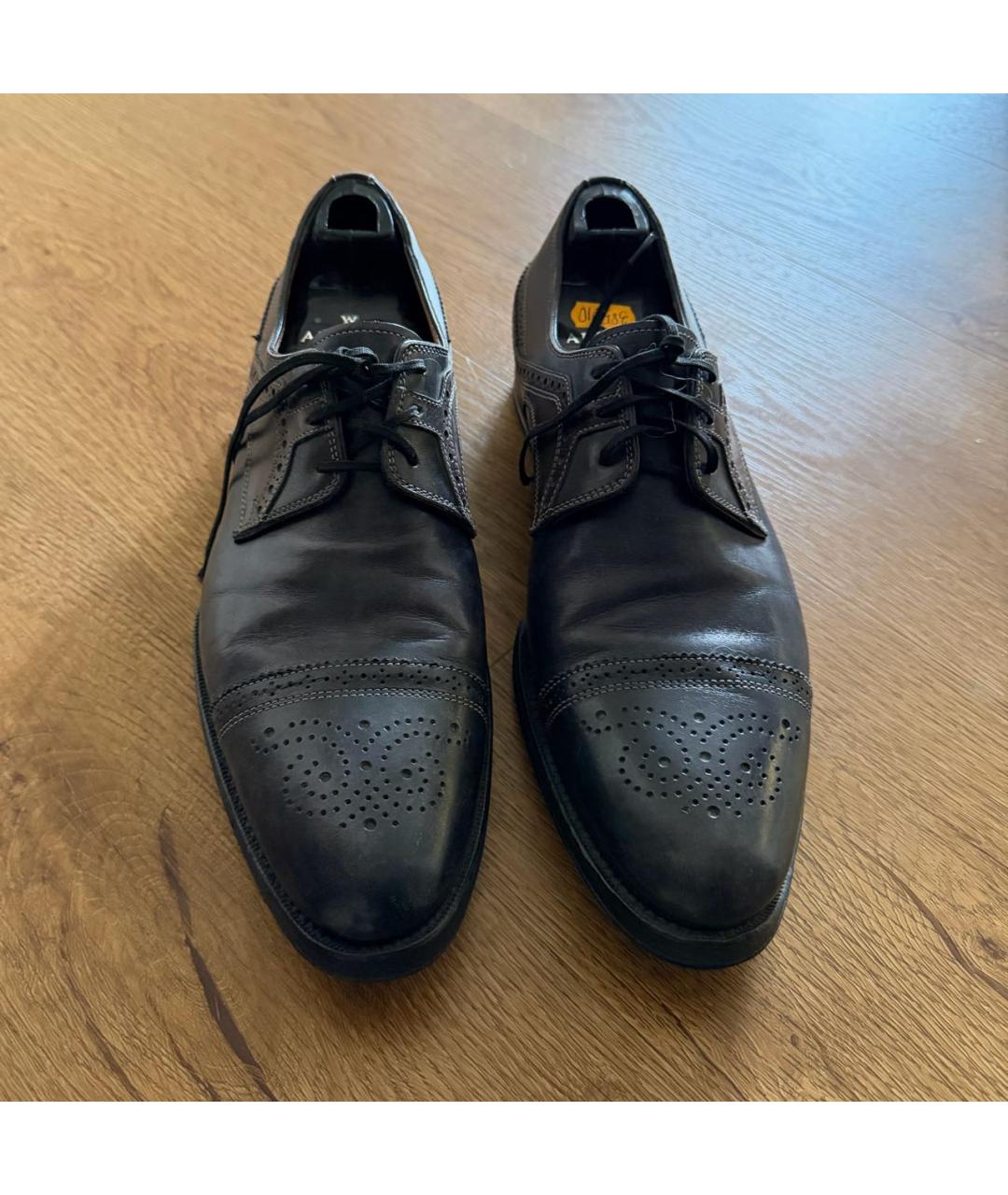 SANTONI Темно-синие кожаные туфли, фото 2