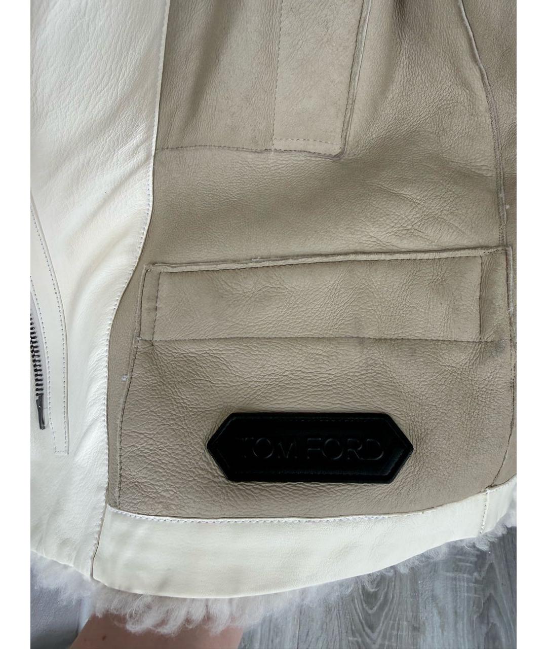 TOM FORD Белая шерстяная дубленка, фото 7