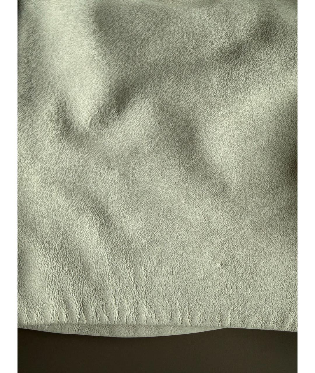 PHILIPP PLEIN Бежевая кожаная юбка мини, фото 5