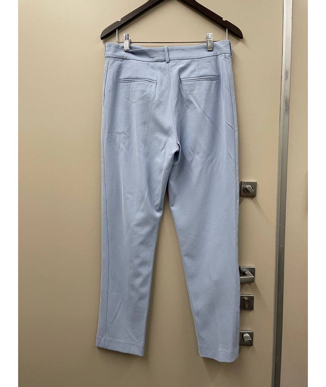 PINKO Голубые ацетатные прямые брюки, фото 2