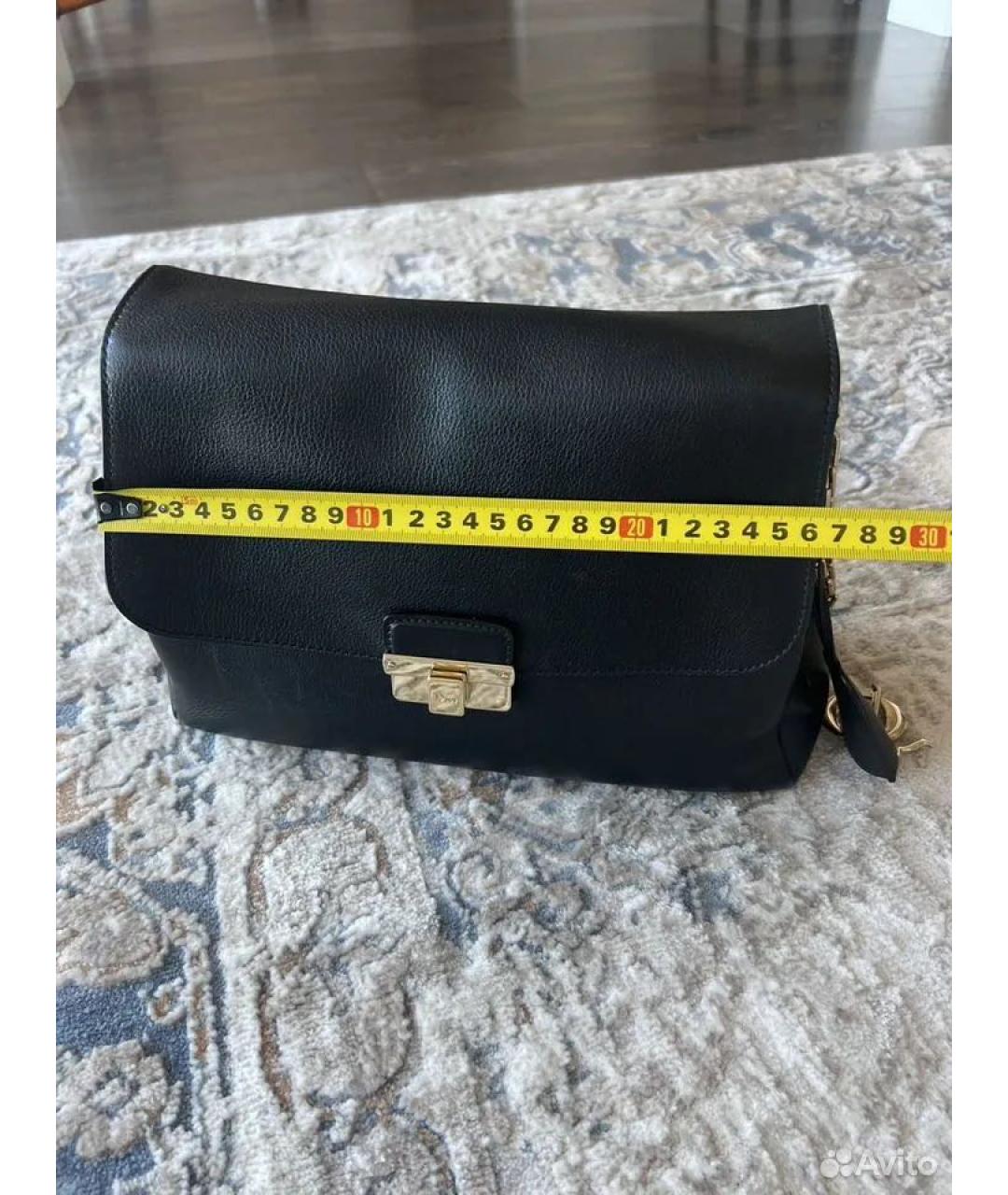 CHRISTIAN DIOR Черная кожаная сумка с короткими ручками, фото 8