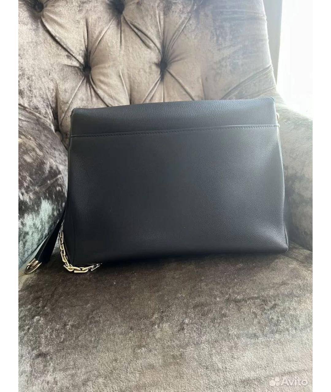 CHRISTIAN DIOR Черная кожаная сумка с короткими ручками, фото 3