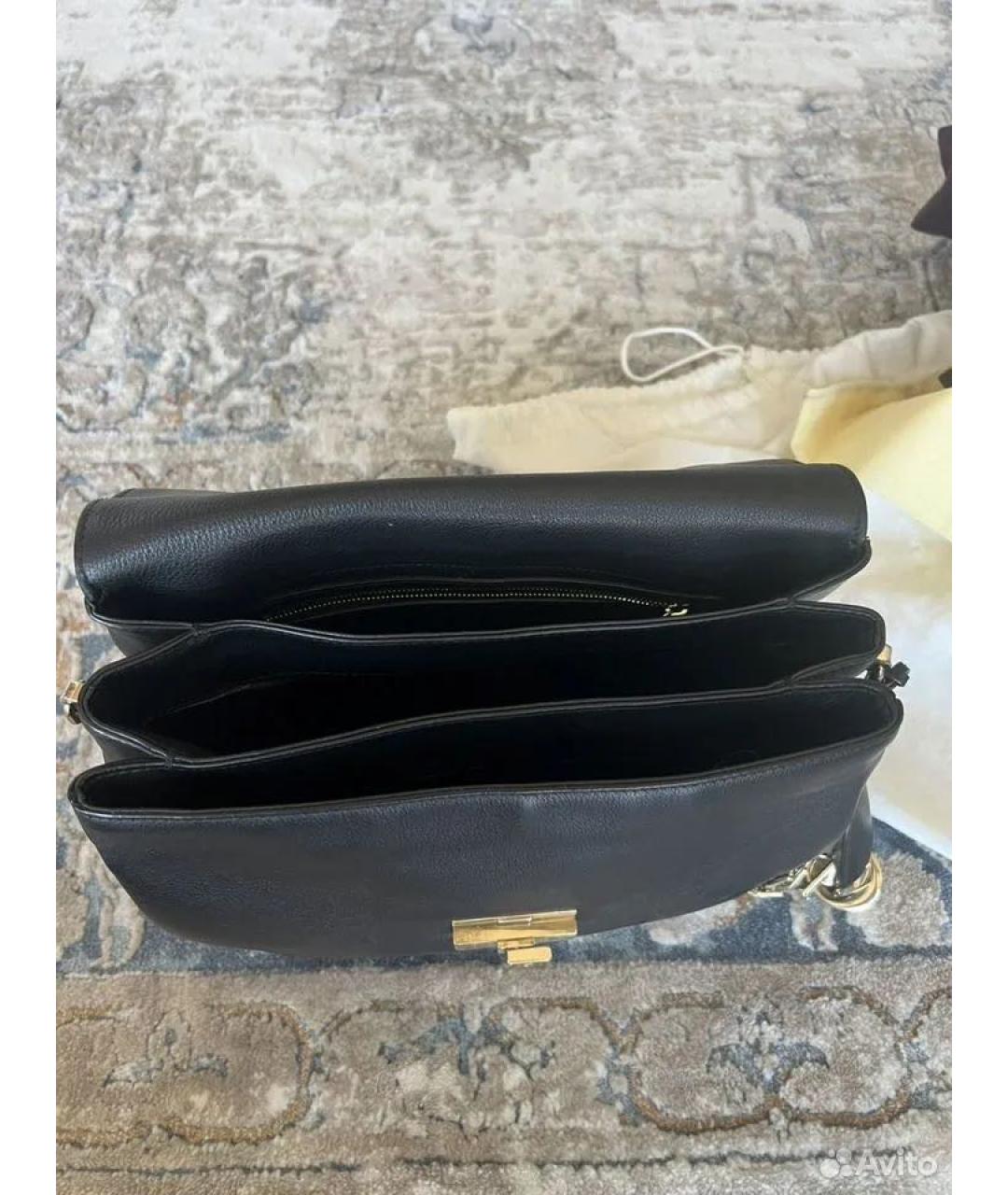 CHRISTIAN DIOR Черная кожаная сумка с короткими ручками, фото 6