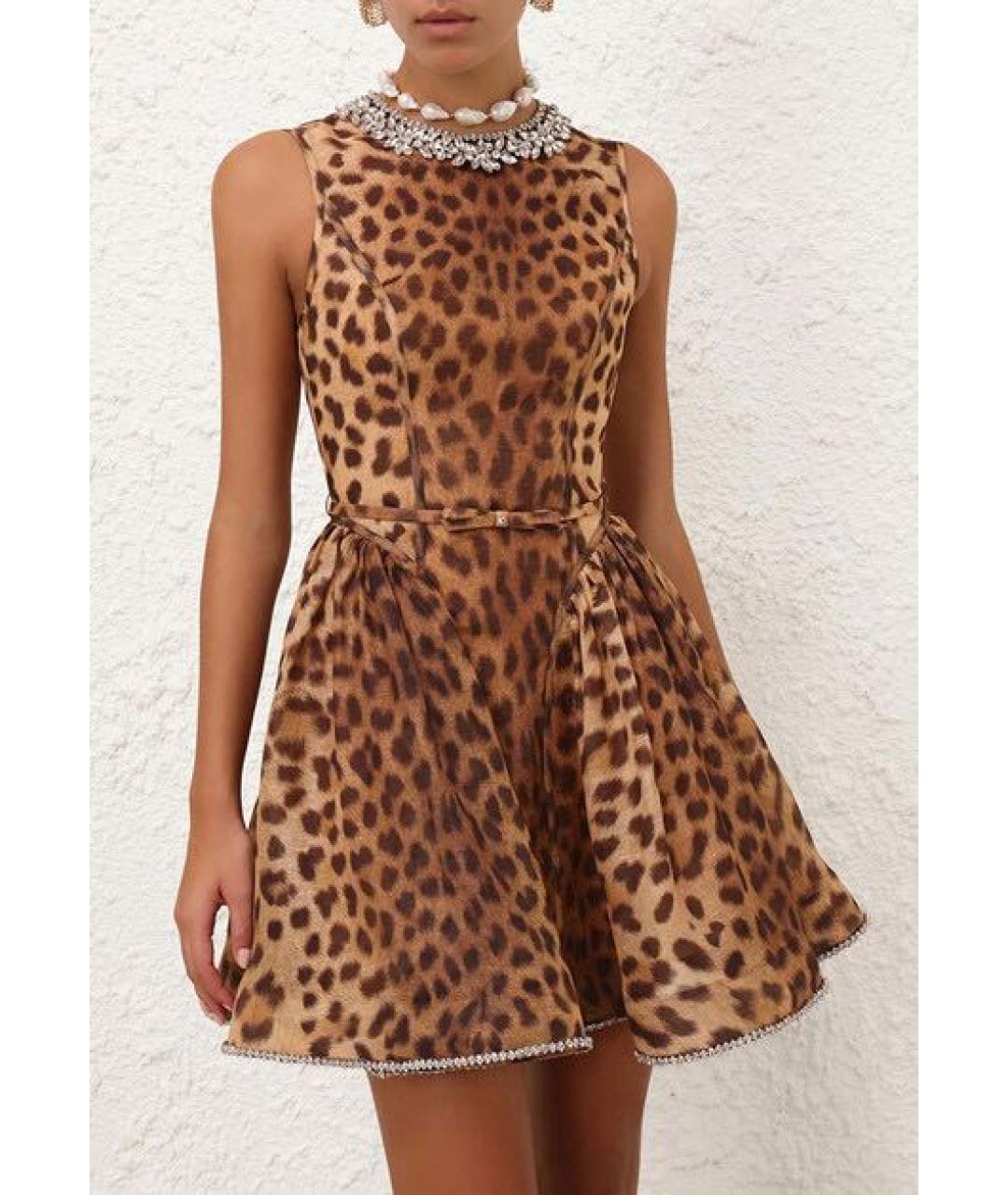 ZIMMERMANN Мульти льняное повседневное платье, фото 6