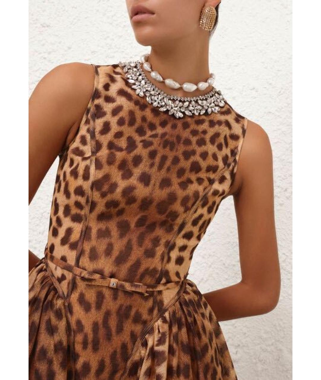 ZIMMERMANN Мульти льняное повседневное платье, фото 5