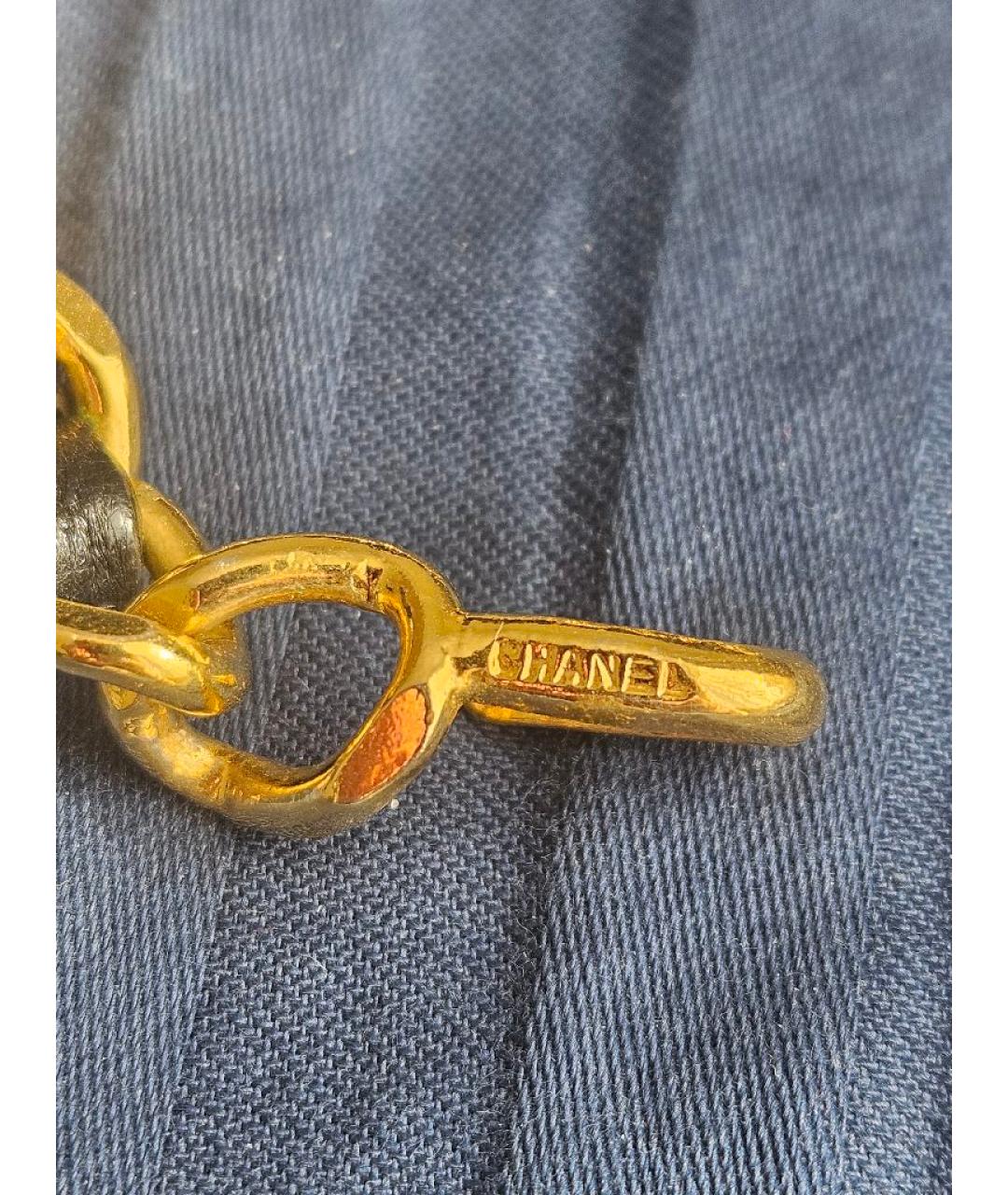 CHANEL Золотой пелетеный ремень, фото 4