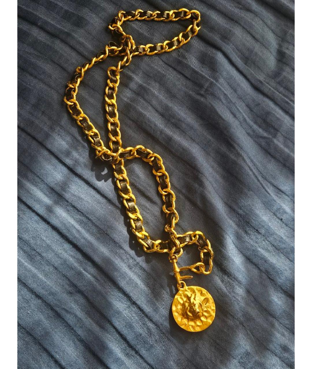 CHANEL Золотой пелетеный ремень, фото 8