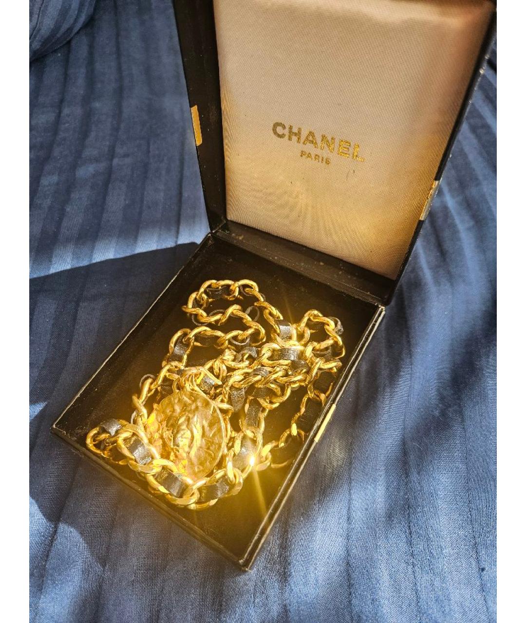 CHANEL Золотой пелетеный ремень, фото 5